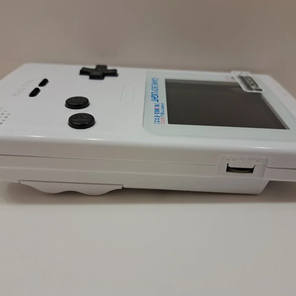 Refurbished Gameboy Light With Upgraded Backlit LCD Screen White